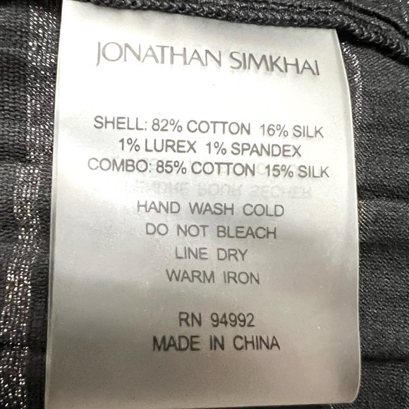 Jonathan Simkhai Black Smocked Tiered Silk Cotton Bohemian Maxi Dress NWT - Picture 13 of 16